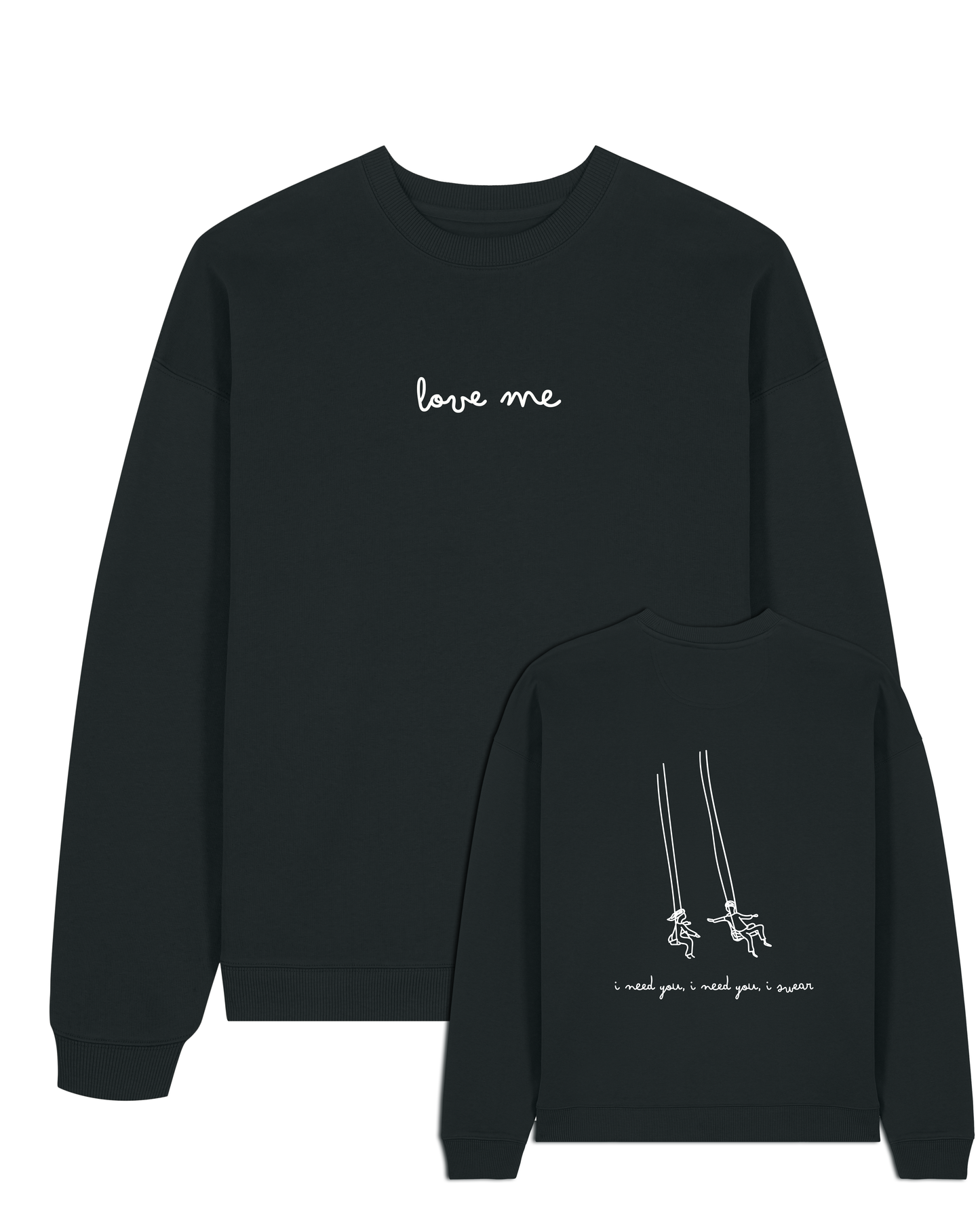 Love Me Swing Crewneck Black