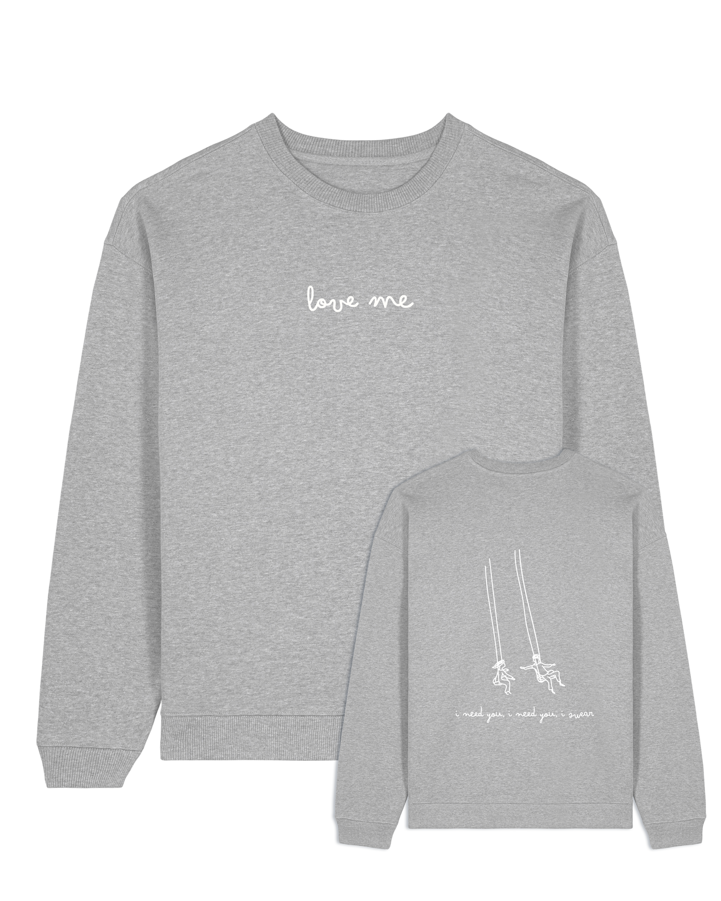 Love Me Swing Crewneck Grey